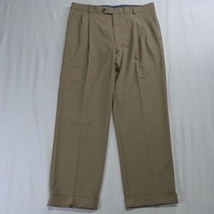 1946 by Ballin 36 x 30 Khaki Pleated Cuffed‎ Dress Pants